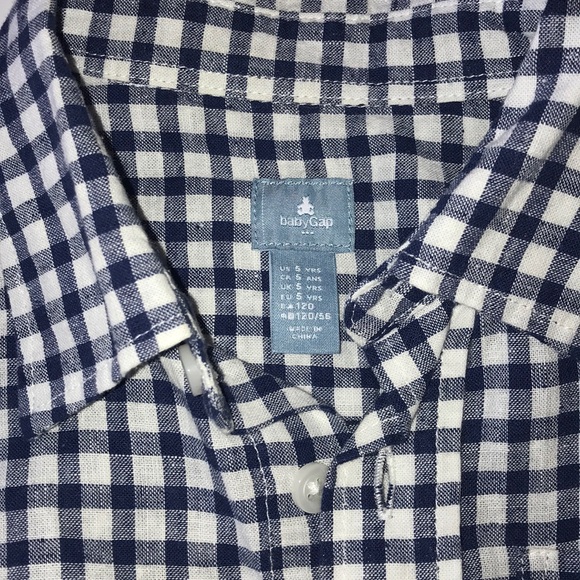 BABY GAP BOYS GINGHAM SHIRT - Picture 3 of 3